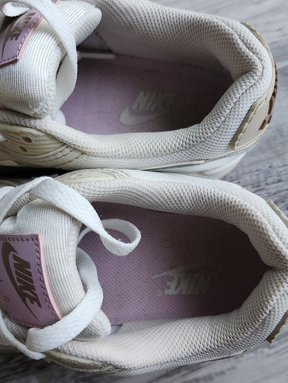 Nike Air Max 90 Womens 7 White Pink Sneakers Running Shoes CT1873-100 - Picture 5 of 11